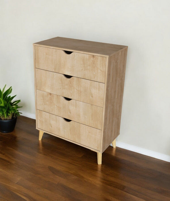 Four Drawer Standard Chest - Natural