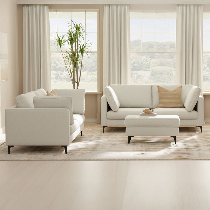 Ava - Mid Century Sofa With Ottoman Set Simpli-Home