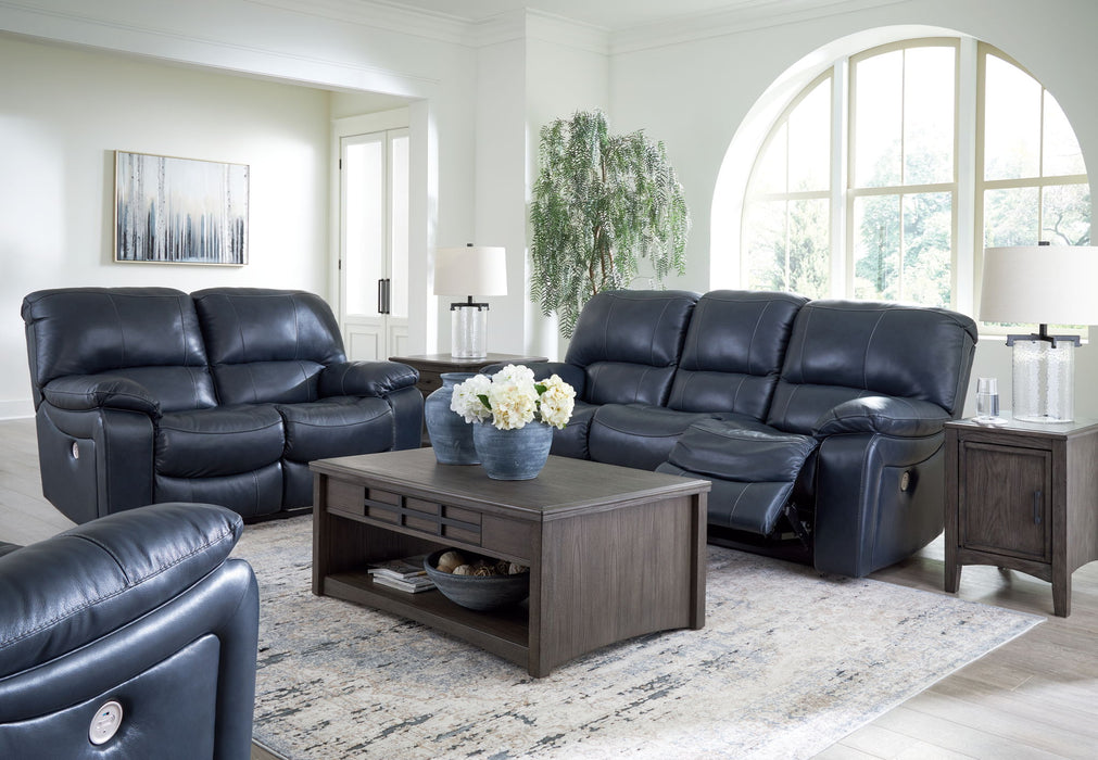 Leesworth - 3 Pc. - Power Reclining Sofa, Power Reclining Loveseat, Power Rocker Recliner - Ocean Signature Design by Ashley®