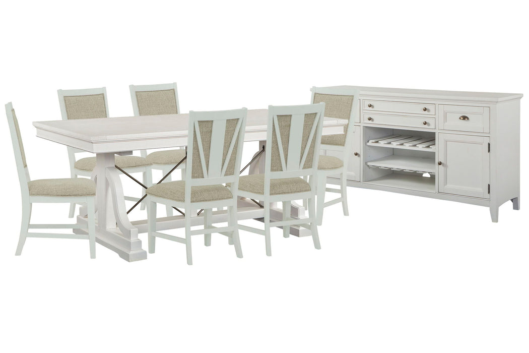 Heron Cove - Extendable Trestle Dining Table Set Magnussen Furniture
