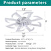 Flower Ceiling Fan With Remote Controlled LED Light, Flush Mount DC Motor Fan Daily Nest