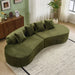 Modern Curved Sofa With Pillows Home Essentials