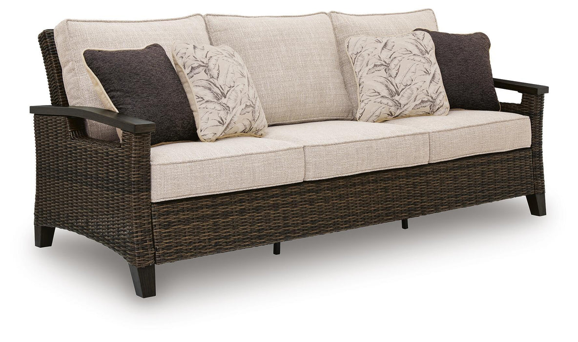Monterey Point - Sofa With Cushion - Dark Brown Signature Design by Ashley®