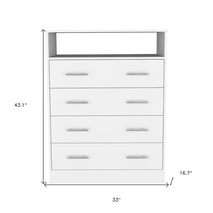 4 Drawer Dresser - White