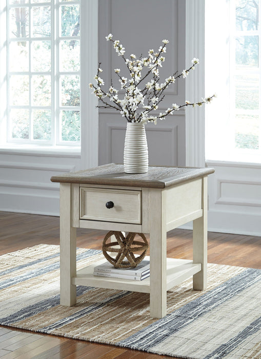 Bolanburg - Rectangular End Table - White / Brown / Beige Signature Design by Ashley®