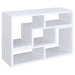 Convertable L-Shaped Bookcase With Open Shelves - White Furniture Max