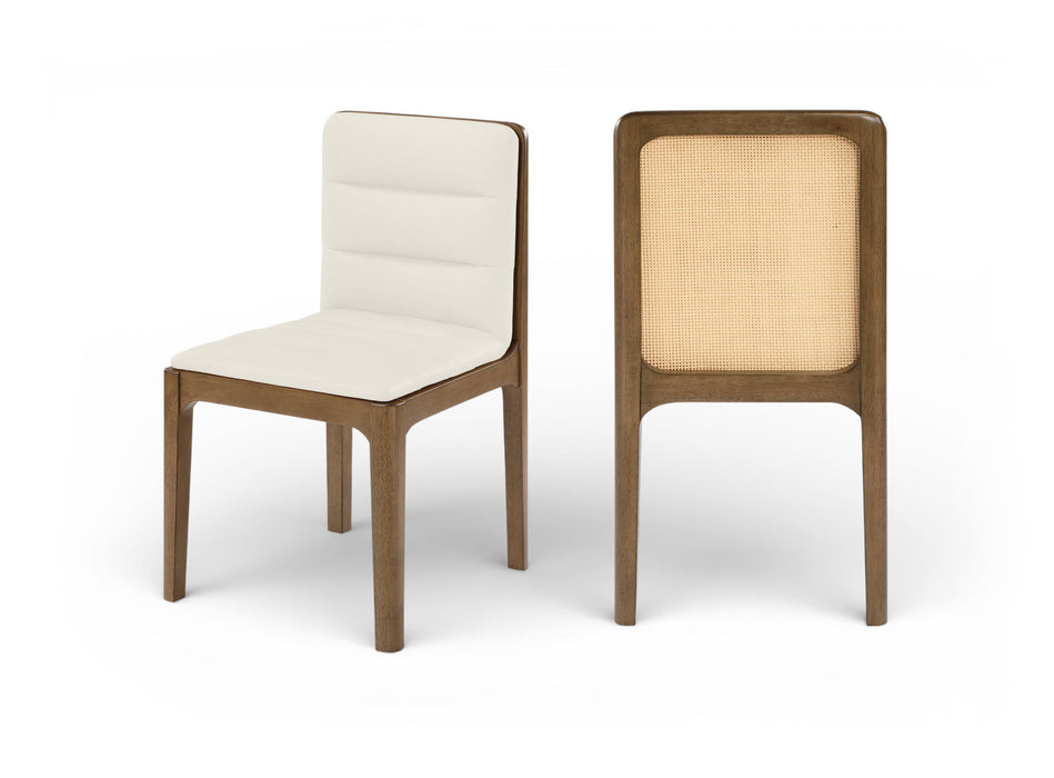 Ellis - Vegan Leather Upholstered Dining Chair (Set of 2) - Brown Base Meridian Furniture