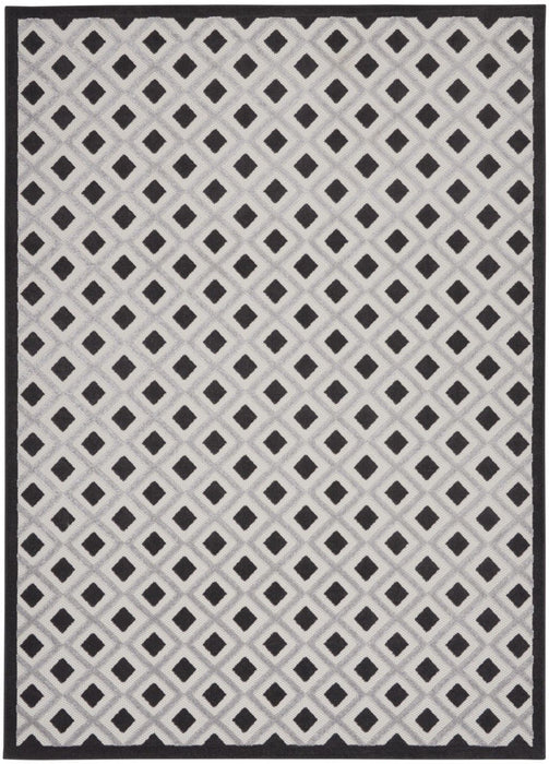 8' X 11' Geometric Indoor / Outdoor Area Rug - Black / White