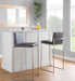 Fuji - Contemporary And Modern Elegance High Back Barstool Lumi Source