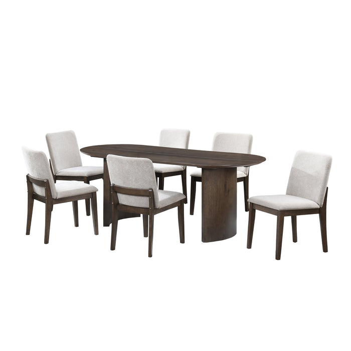 Kody - 79" Oval Fixed-Top Dining Table Set New Classic