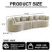 Curved Sectional Sofa With 6 Pillows Home Essentials