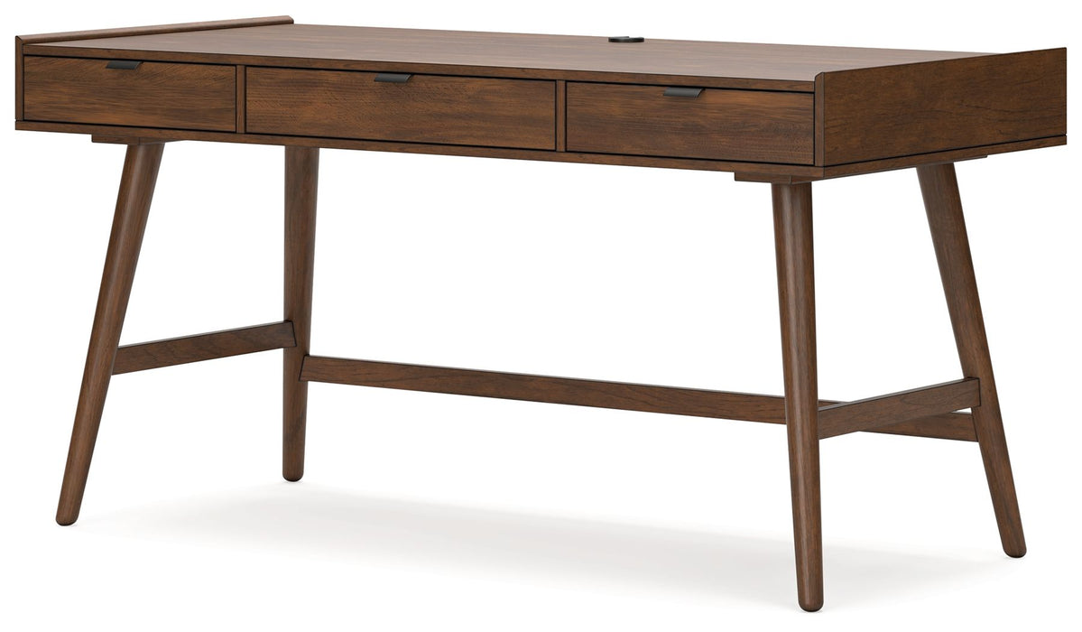 Lyncott - 3 Pc. - Home Office Desk, Chair, Bookcase - Brown Signature Design by Ashley®