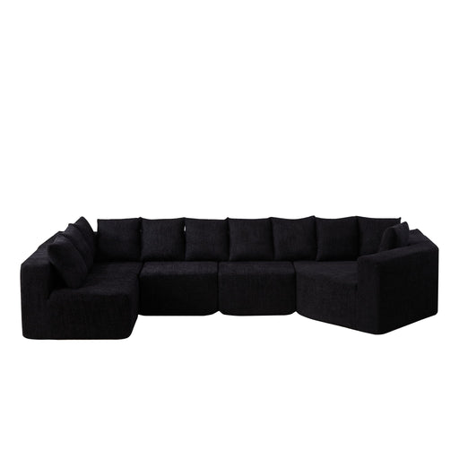 L - Shaped Modular Sofa With Deep Seat And 11 Pillows Home Essentials