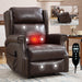 Manual Recliner Chair  With Heavy Duty Motion Mechanism, 8 Vibrating Nodes And 3 Massage Modes For Living Room Home Essentials