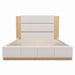 Modern Upholstered Platform Bed With Extended Headboard Hearth and Haven