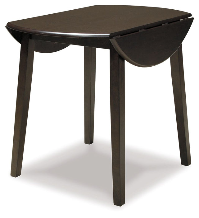 Hammis - Round DRM Drop Leaf Table - Dark Brown Signature Design by Ashley®