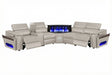 Nova - Sectional With Bluetooth Speaker, LED And Lifting Wine Cabinet Matrix Furniture Group