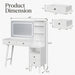 Fluted Vanity Desk With Lighted Mirror & Outlet 4 Drawer, Makeup Table - White Home Essentials
