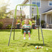 Xns001 - Baby Swing With Safety Seat Indoor / Outdoor - Black / Green Daily Nest