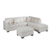 Sectional Sofa Set With Reversible Left / Right Chaise And Matching Cocktail Ottoman Home Essentials