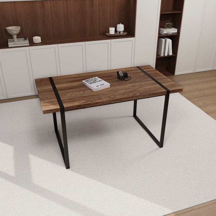 Rectangular Dining Table, 4 - 6 Person Capacity - Wood Home Essentials