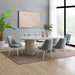 Laela - Side Chair (Set of 2) - Light Blue Boucle & White ACME