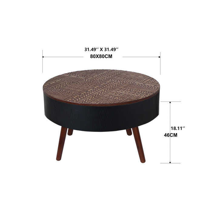 Round Coffee Table With Storage Function For Living Rooms Home Essentials