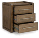 Marxmore - Three Drawer Night Stand - Brown Benchcraft®