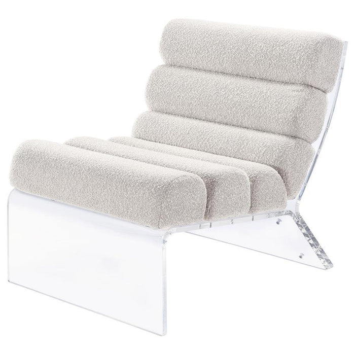 Serreta - Boucle Upholstered Armless Acrylic Chair