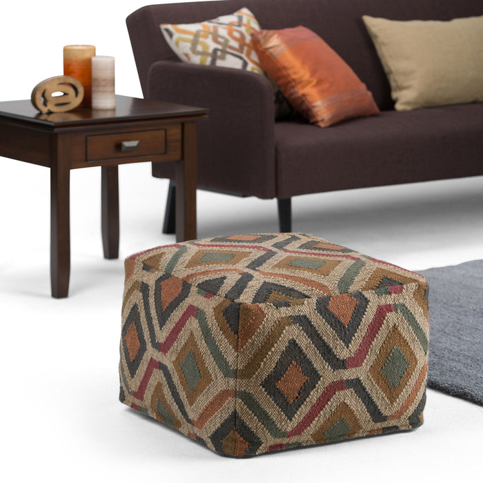 Johanna - Handcrafted Square Pouf Simpli-Home