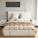 Upholstered Platform Bed Frame With Adjustable LED Headboard, USB C-Charging, Hydraulic Lift Home Essentials