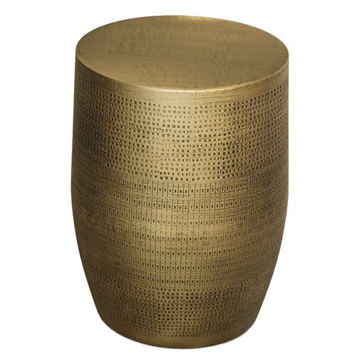 Johnsen - Morse Pattern Accent Table - Antique Brass Simpli-Home