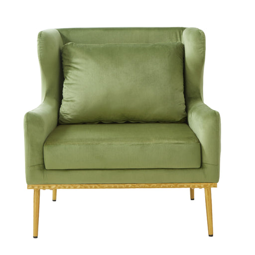 Elegant Curved Armrest Accent Armchair Noble House