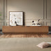 TV Stand, Entertainment Center With Fluted Door & Cable Management, Soft Closing Hinges - Walnut Hearth and Haven