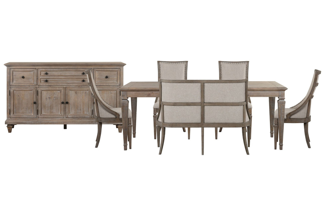 Lancaster - 7 Piece Extendable Rectangular Dining Table Set Magnussen Furniture