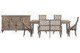 Lancaster - 7 Piece Extendable Rectangular Dining Table Set Magnussen Furniture