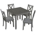 5 Piece Dining Table Set With 4 Chairs For Kitchen - Gray Home Essentials