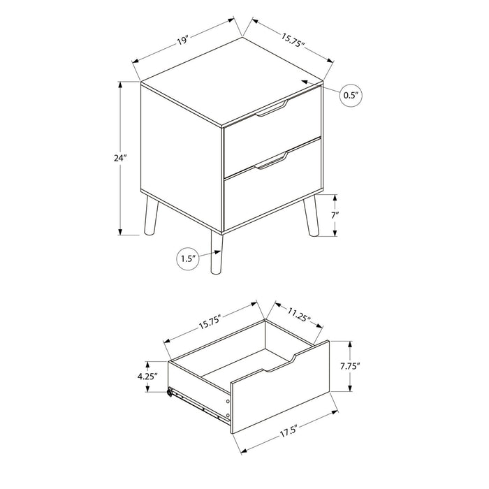 Modern Accent Table With Storage Drawers 8th Street