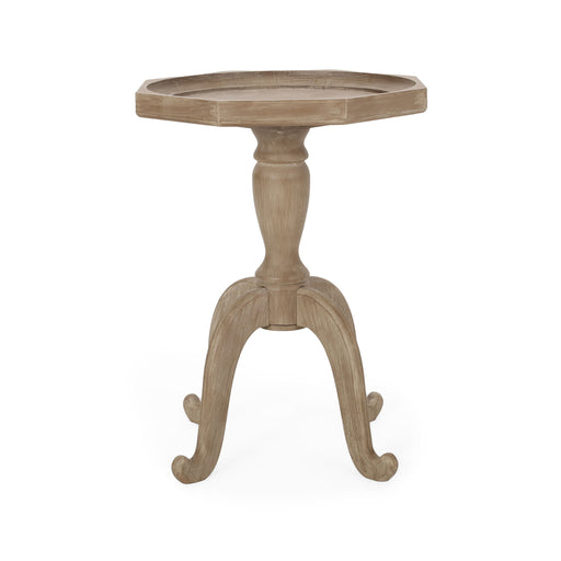 French Country Accent Table With Spider Leg Design - Natural / White Noble House