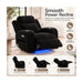 Power Recliner With Cup Holders And Ambient LED Lighting - Black Home Essentials