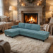 L - Shaped Sectional Sofa With Chaise & Ottoman Home Essentials