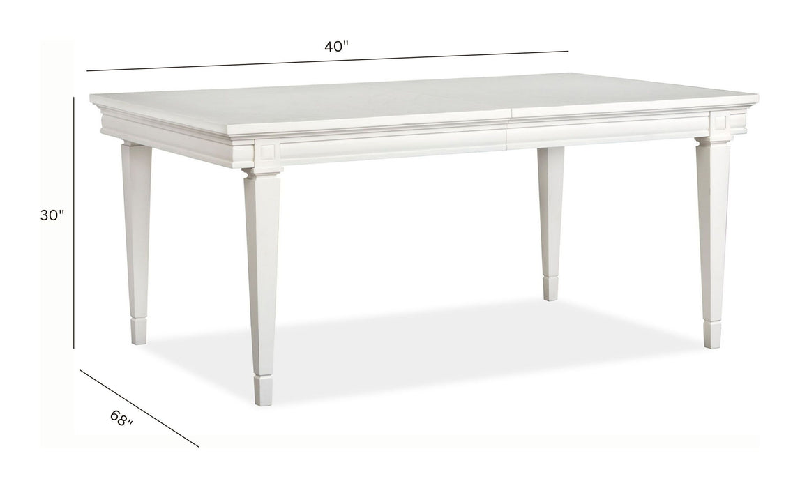 Willowbrook - Extendable Rectangular Dining Table - Egg Shell White Magnussen Furniture