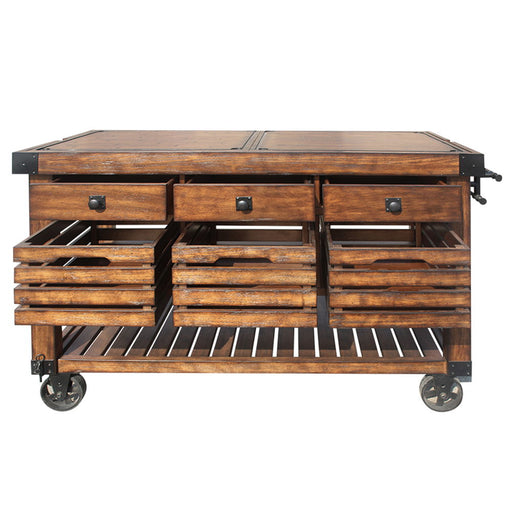 Kaif - Kitchen Cart - Distressed Chestnut ACME