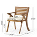 Outdoor Hermosa 5 Piece Wood Dining Set With Cushions - Teak / Beige Noble House