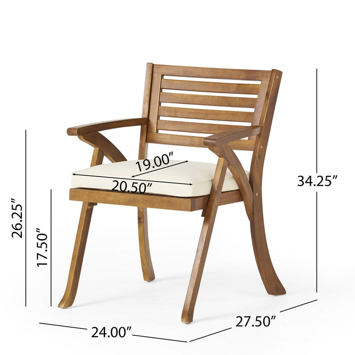Outdoor Dining Set With Coffee Table And 2 Chairs - Teak Noble House