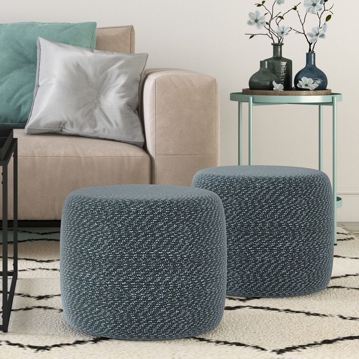 Bayley - Versatile Round Braided Pouf Simpli-Home
