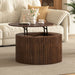 Round Lift Top Coffee Table With Hidden Storage For Living Room Hearth and Haven
