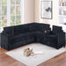 Modern Style L-Shape Sectional Set, USB Ports, Cup Holder Home Essentials