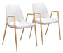 Desi - Dining Chair With Gold Legs (Set of 2) Zuo Modern