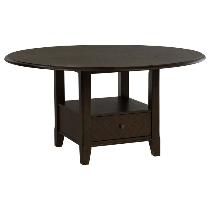 Fulton - 5 Piece Dining Table Set With Upholstered Chairs - Dark Brown Furniture Max